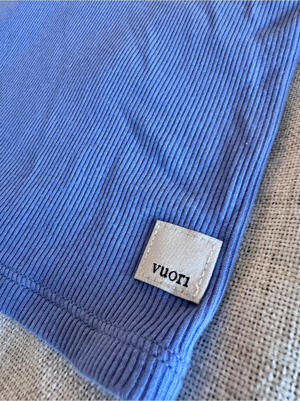 Vuori Halo Essential Rib Tank Periwinkle Blue Modal Blend Sleeveless Top Medium - Picture 5 of 10